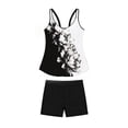 thumbnail image 6 of Women's Tankini Swimsuits Two Piece Tummy Control Bathing Suit Modest Swim Top with Shorts Plus Size Swimwear, 6 of 7