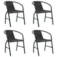 thumbnail image 1 of vidaXL Garden Chairs 4 pcs Plastic Rattan and Steel 110 kg, 1 of 6