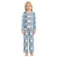 thumbnail image 2 of DIXRUYEE Fleece Pajama Set Loose Style Elastic Waist Pockets Frosty Snowman Cute Pattern, 2 of 7