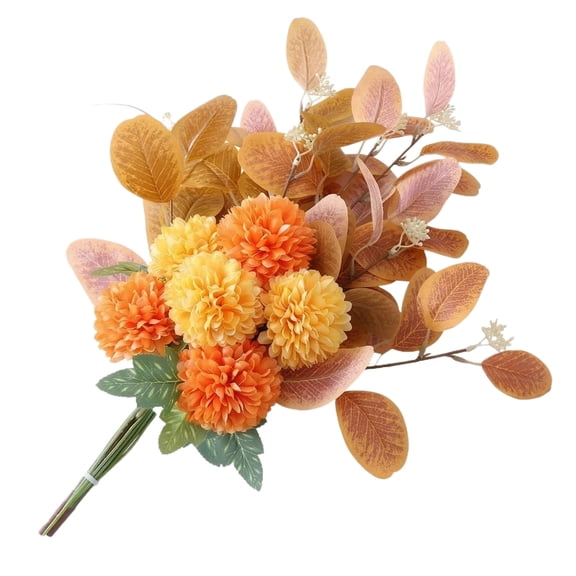 Lifelike Faux Flower Pom-Pom Stem,Crafted Silk Ball Flower for DIY Crafts,Party Decor,and Floral Arrangements