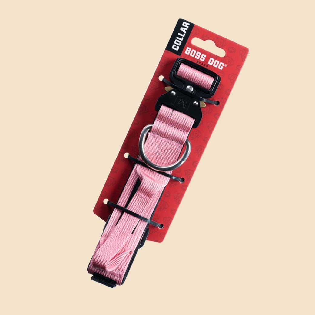Boss Dog ProSeries Heavy Duty Dog Collar, Neoprene Lined, Pink, LG