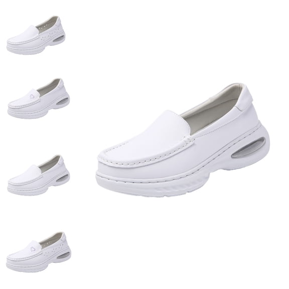 Womens Nurse Shoes Casual Fashion Non-Slip Healthcare Work Shoes Lightweight Breathable Women's Loafer Shoes Clear 5.5 [EU-36]