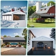 thumbnail image 5 of 20 ft. W x 20 ft. D Heavy Duty Metal Frame Carport with Solar Lamp, Outdoor Garage Car Shelter with Powder-Coated Steel Roof & Fabric Sidewall, 5 of 10