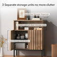 thumbnail image 2 of Uboti Sideboard Buffet Cabinet with Fluted Panel Doors and 2 Drawers, Adjustable Shelves for Kitchen, Living Room, Hallway, Entryway (Single), 2 of 8