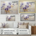 thumbnail image 4 of Designart "Meadow of Violets in Purple and Gold I" Violets Floater Framed Wall Art Prints, 4 of 5