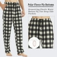 thumbnail image 4 of LANBAOSI 2 Pack Men Fleece Plaid Pajama Pants with Pockets Size XL, 4 of 7