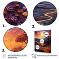 thumbnail image 3 of Designart "Sunset Tangerine Twilight Collage III" Landscape & Nature Canvas Wall Art, 3 of 5