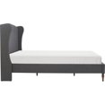 thumbnail image 4 of Finch Elmhurst Solid Wood Wing Bed Frame Queen Size in Gray, 4 of 12