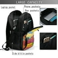 thumbnail image 3 of Yiaed Beautiful African Woman Print Laptop Backpack,Business Travel Durable Laptops Backpack with USB Charging Port,Water Resistant College Computer Bag, 3 of 5