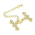 thumbnail image 3 of Brass Micro Pave Cubic Zirconia Chain Extender Necklace Layering Clasps with 3 Strands 6-Hole Ends and Lobster Claw Clasps Nickel Free Clear Real 18K golden Plated 5sets, 3 of 6