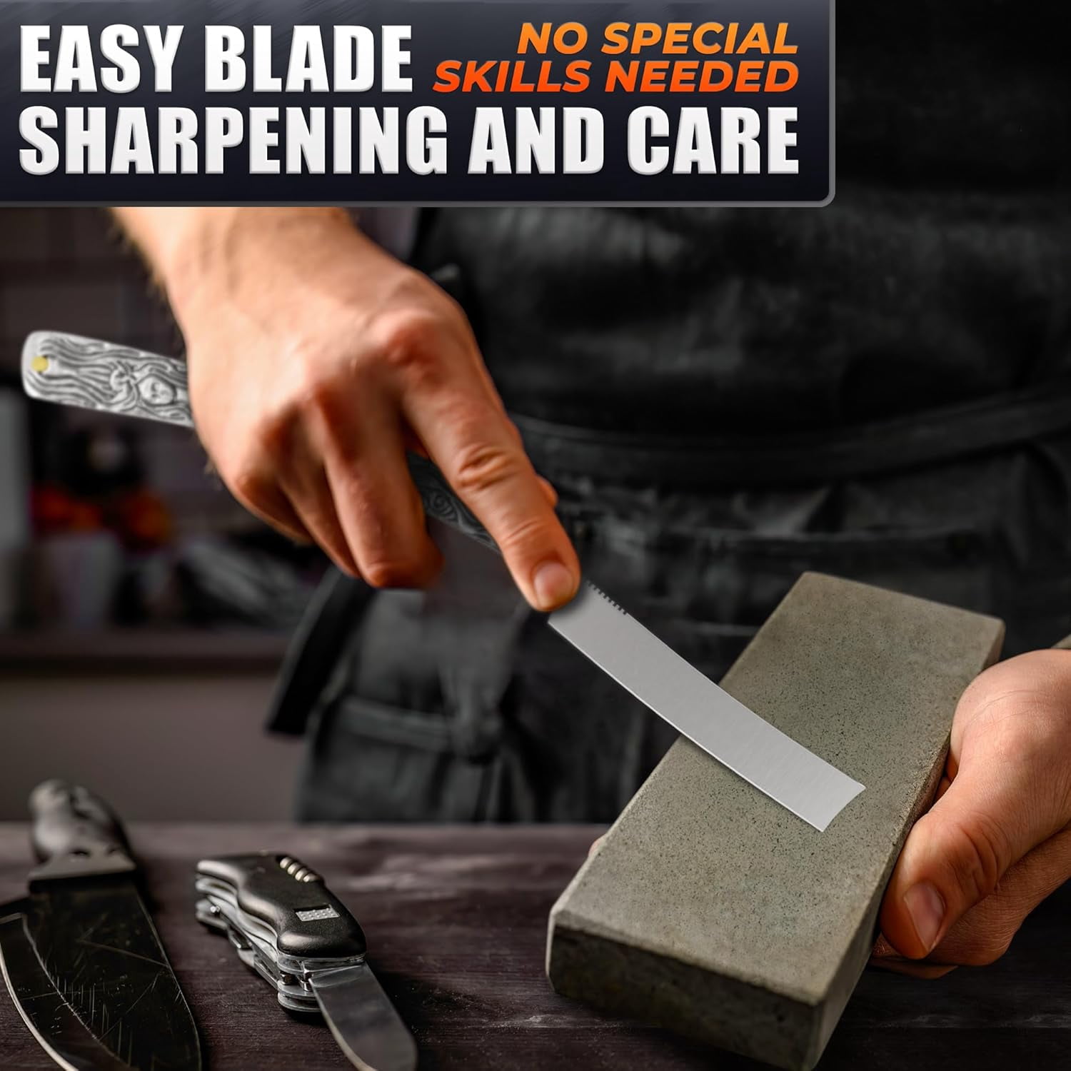 11.4" Retro Classic Barber Straight Razor for Men  Pre-Sharpened Carbon Steel Blade - Rust-Resistant Ergonomic Handle