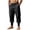 Mens Pants Black, variant on Mens Linen Track Sweatpants Casual Elastic Waist Drawstring with Pockets Jogger Yoga Pants Dad Gifts