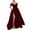 X-36Wine, variant on YMNXA Womens Dress V Neck Solid Color High Split Floor Length Elegant Retro Style Low Cut Dresses For Wedding Black L