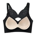 thumbnail image 7 of PMVFHDE Sports Bra Women Plus Size Push Up Racerback Yoga Workout Top Wirefree Seamless Gym Fitness Activewear Black, 7 of 7