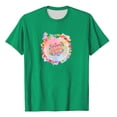 thumbnail image 4 of Atogsazn Women Summer T Shirts Plus Size Loose Girl Short Sleeve Graphic Casual Tees Oversized Tshirts Womens Tops Green XL on Clearance, 4 of 4