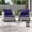 Navy Blue, variant on ACEGOSES Outdoor Patio Wicker Chairs Set of 2, Gray Rattan Seating with Thick Cushions for Lawn or Poolside, Red