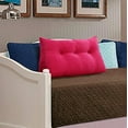 thumbnail image 7 of WOWMAX Sofa Bed Large Filled Triangular Wedge Cushion Bed Backrest Positioning Support Pillow Reading Pillow Office Lumbar Pad with Removable Cover Fushcia Twin, 7 of 7