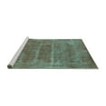 thumbnail image 2 of Ahgly Company Machine Washable Indoor Rectangle Oriental Turquoise Blue Industrial Area Rugs, 3' x 5', 2 of 4