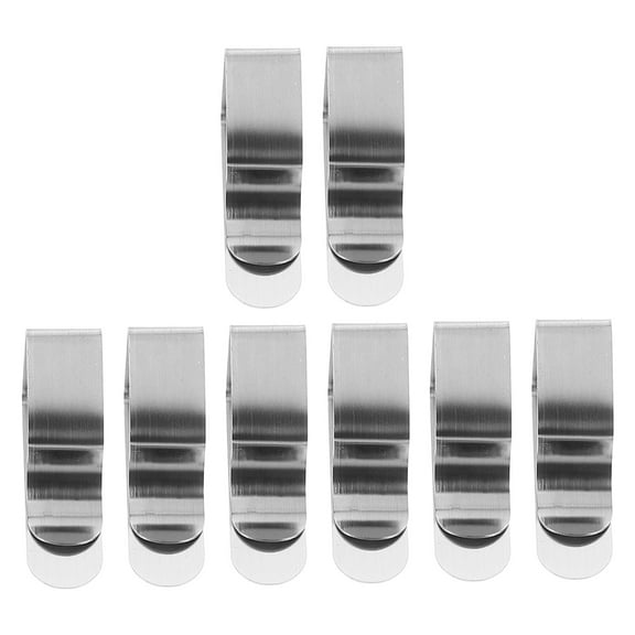 8pcs One-piece Stainless Steel Tablecloths Clips Trapezoidal Table Cloth Holders Table Skirt Retainers Tablecloth Clip for Home and Restaurant