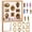 Wood, variant on DIY Mini Silhouette Shadow Box Museum Frame Kit with 8 Gold Mini Frames 9.7 x 9.7 Inch and 9 Figurines, Personalized Memory Collage for Pictures Crafts Home Decor(White)