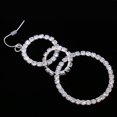 thumbnail image 3 of Pendientes nupciales de boda Fernando de plata con diamante artificial para mujer, 3 of 8