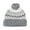 Gray, variant on Women's Nordic Fair Isle Knit Beanie with Pom Pom Winter Warm Hat for Skiing Snowboarding Cold Weather Outdoor Sports Black