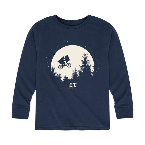 E.T. The Extra Terrestrial - Over The Moon Bike - Toddler & Youth Long Sleeve Graphic T-Shirt