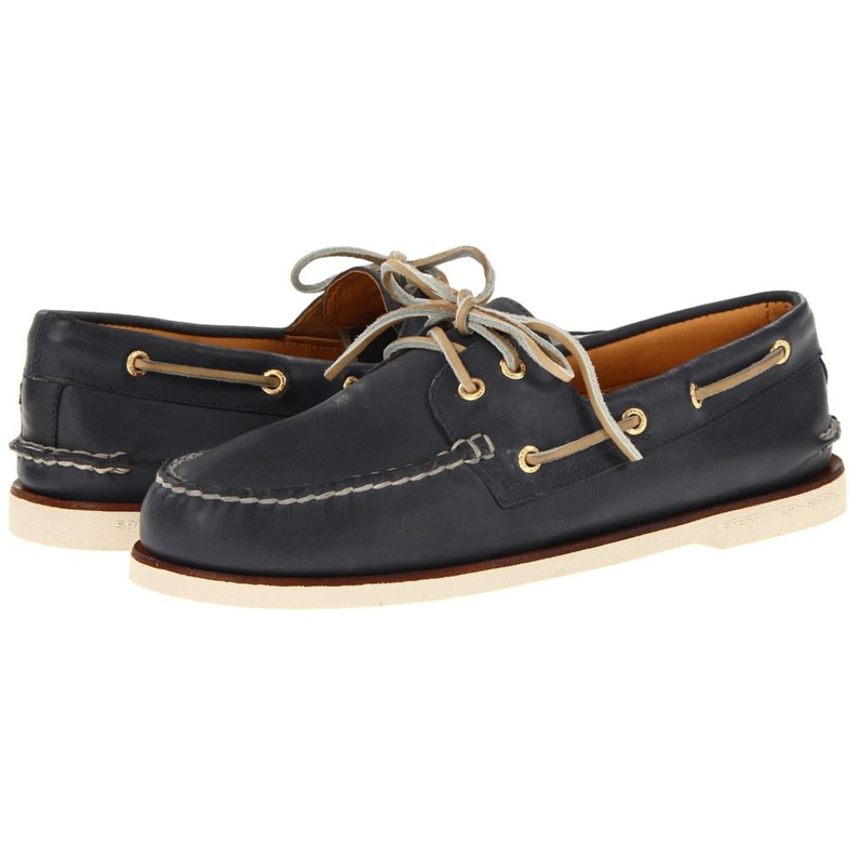 Sperry Top-Sider Gold A/O 2 Eye Mens Navy Boat Shoes - Walmart.com
