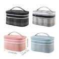 thumbnail image 3 of Matsuzay Bolsa Bolsas de almacenamiento Simple Sólido Multifuncional Ligero Paquete portátil Pastas de dientes Cepillo de dientes para viajar Almacenamiento y organización del hogar Blanco, 3 of 6