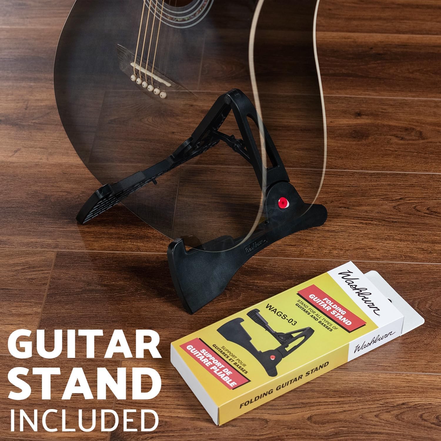 Washburn WA90CE Acoustic-Electric Guitar Kit with Tuner photo 4