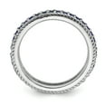 thumbnail image 2 of Sterling Silver Stackable Expressions Polished Cr. Sapphire Eternity Ring Size 5, 2 of 3