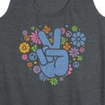 thumbnail image 3 of Instant Message - Peace Sign & Flowers - Women's Racerback Tank Top, 3 of 6