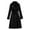 A61 Black, variant on Women's Double Elegant Long Trench Coat Windproof Classic Lapel Slim Overcoat with Belt Beige XXXL
