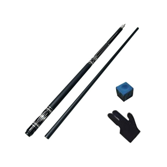 Baoblaze Billiard Pool Cue Stick 1/2 Segmented with Glove for Practice Office Black