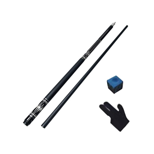 Taco de billar, taco de billar de 57", suministros para principiantes, taco de snooker profesional. Negro
