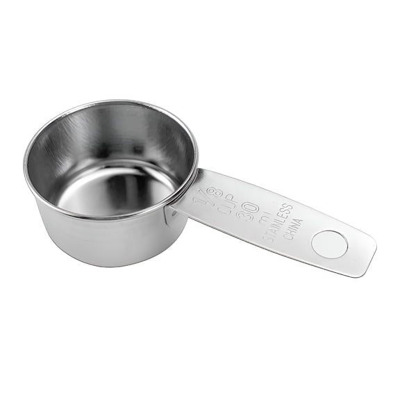 ACDANC 8/1 Cup Stainless Steel Measuring Cup,Sturdy Metal 30 ml Single Cup for Wet and Dry Ingredients,Great for use as 8/1 Cup Dog Food Scoop