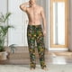 thumbnail image 2 of Fotbe Hawaiian Culture Symbols Pantalones de Pijama para Hombre, Pantalones de Dormir, Pantalones de Casa con Cintura Ajustable y Bolsillos-3X-Large, 2 of 6
