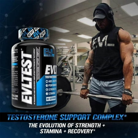 EVL Complete Testosterone Booster for Men - Post Workout Recovery Testosterone Supplement with DIM Plus D Aspartic Acid and Tribulus - EVLTest Estrogen Blocker for Men Post Workout Supplement