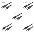 thumbnail image 2 of Sidaley Cable de carga Tipo C Cable de carga Cable de datos de carga rápida Cable de teléfono trenzado de nailon, 2 metros, 60 W, negro negro 2M 60W 5piezas, 2 of 6