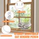 thumbnail image 5 of Hamaca Plegable para Ventana para Gatos Homegroove 45x30 cm Gris, 5 of 9