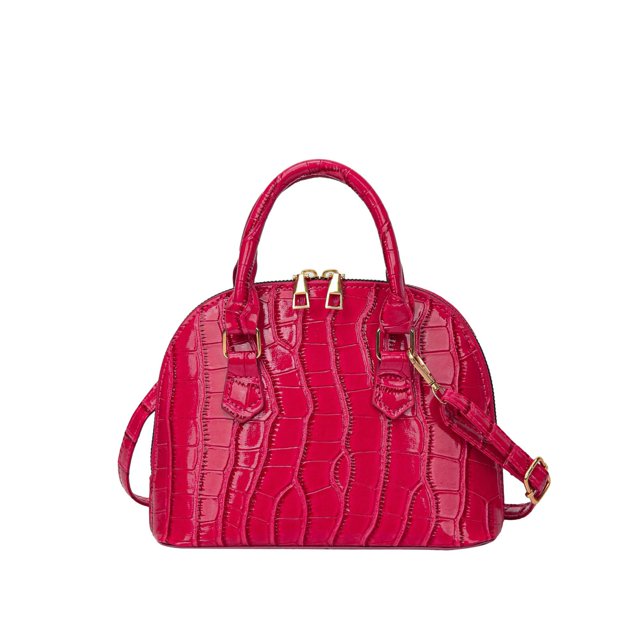 Bolso de mujer con textura de moda 2025, nuevo bolso de hombro versátil con diseño de cocodrilo y concha, bolso de mano para mujer