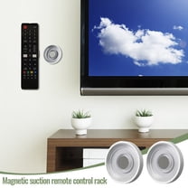 2PC Magnetic Remote Control Holder Wall Mount Hook with Adhesive for TV Remotes and Household Items
