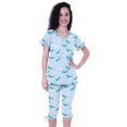 thumbnail image 1 of Moomaya Printed CottonNightwearSet For Womens Top & Capri Pant 2 Piece Sleepwear, 1 of 5