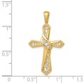 thumbnail image 2 of 14K Yellow Gold Charm Pendant Diamond Round 1 20Ct. Cross, 2 of 2