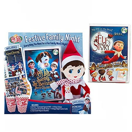 Elf Names For Christmas The Elf on the Shelf Festive Family Night with Original Elf Story DVD and New Santa's St. Bernards Save Christmas DVD ()