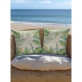 thumbnail image 6 of 1 Pack Outdoor Pillows Waterproof, Summer Palm Leaves Indoor/Outdoor Throw Pillows with Inserts, Watercolor Tropical Leaf Botanical Beige Decorative Pillow for Patio Furniture Chairs Couch, 6 of 8