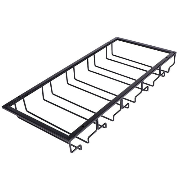 Glasses Hanger Holder Stemware Rack 5- Slot Glass Rack Shelf Cup Rack for Home Cabinet Bar