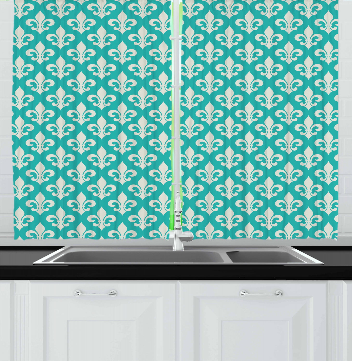 Artsy Effects Window Ds, Fleur De Lis Curtains For Kitchen