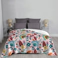 thumbnail image 6 of XMXT Flannel Throw Blanket for Couch, Boho Botanical Floral Bed Sofa Decor Blankets for Home Bedroom, 50 x 40 inches, 6 of 9
