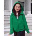 thumbnail image 6 of Arshiner Girls Zip Up Hoodies Black Teen Hooded Sweatshirts Fleece Track Jackets Kids Fall Winter Clothes, 6 of 6